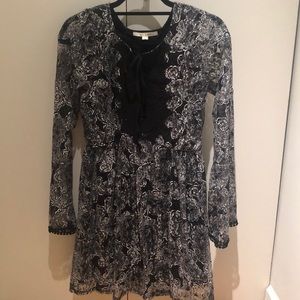 Never Worn ✨ Miami Black & White Peasant Dress